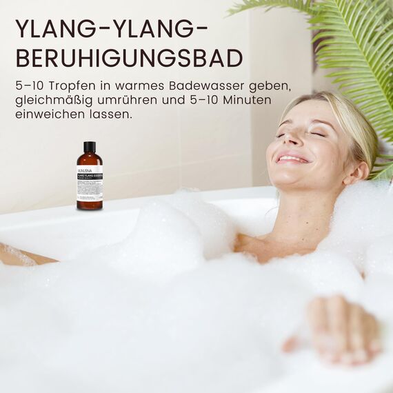 Ylang Ylang Ätherisches Öl 100ML, MUNUSNA Ätherische Öle Rein Naturrein für Diffuser, Haaröl zur Pflege von geschmeidigem Haar, Duftöl für DIY Seifen, Kerzen, Ylang Ylang Oil