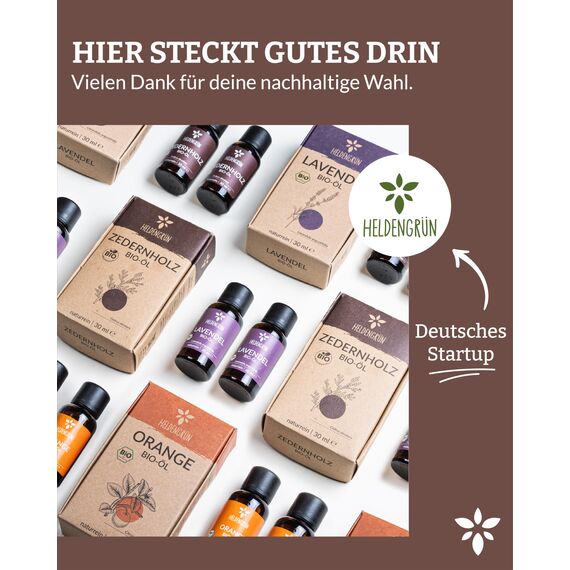 Heldengrün© Zirbenöl BIO [100% NATURREIN] - Echtes Zirbelkiefer Öl - Alpen Wildwuchs aus Österreich - Zirbenöl Ätherisches Öl - Zirbenöl für Diffusor - 2 x 30 ml