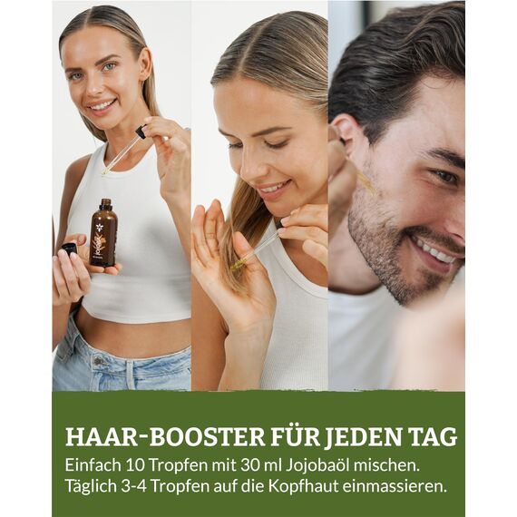 Heldengrün® BIO Rosmarinöl [HOCHDOSIERT] Natürlicher Haar-Booster - 100% naturreines Rosmarin Öl für Haare & Kopfhaut - Ätherisches Rosmarinöl Haare - 2 x 30 ml