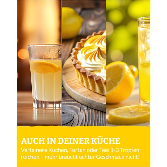 Heldengrün® BIO Zitronenöl [100% NATURREIN] Kaltgepresst aus echten Zitronen - Reines Öl zum Verzehr - Lemon Oil
