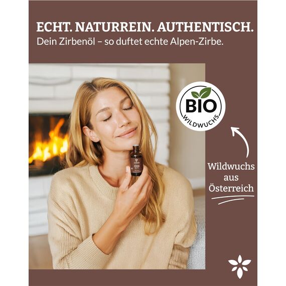 Heldengrün© Zirbenöl BIO [100% NATURREIN] - Echtes Zirbelkiefer Öl - Alpen Wildwuchs aus Österreich - Zirbenöl Ätherisches Öl - Zirbenöl für Diffusor - 3 x 30 ml