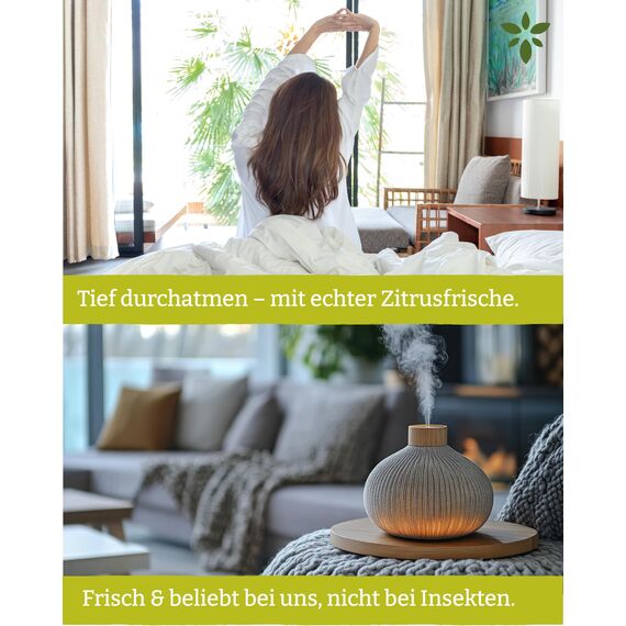 Heldengrün® BIO Citronellaöl [100% NATURREIN] Dermatologisch getestet - Echtes Citronella Öl - Zitronig, erfrischend & frisch - Duftöl Mücken - Citronella Oil - 3 x 30 ml