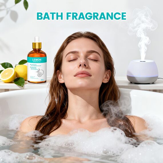 ENYORLI Zitronenöl Ätherisches Öl, Ätherische Öle Zitrone 100mL Citrus Limon für Massage, Hausreinigung, Aromatherapie, Diffuser, Selbstgemachte Seife, Kerzen, Raumduft