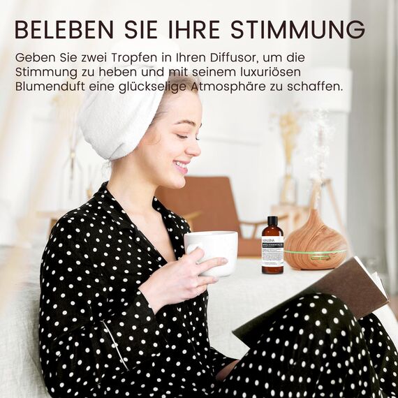 Ätherisches Öl Neroliöl 100ML, MUNUSNA Ätherische Öle Neroli Rein Naturrein für Aroma Diffuser, Duftöl Orangenblütenöl für DIY Seifen, Kerzen, Neroli Oil