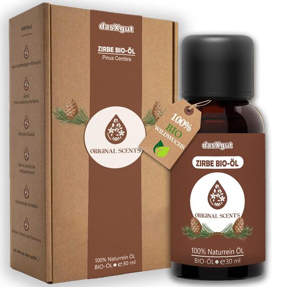 DasXgut - BIO Zirbenöl 30 ml [100% NATURREIN] - Echtes Zirben Öl Ätherisches Öl für Diffusor E5004121 BG-BIO-02