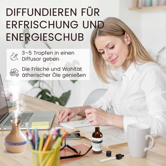 Ätherisches Öl Zitroneneukalyptusöl 100ML, MUNUSNA Ätherische Öle Eucalyptus Citriodora Rein Naturrein für Geist Beruhigen, Duftöl für Aroma Diffuser, Seife, Lemon Eucalyptus Oil