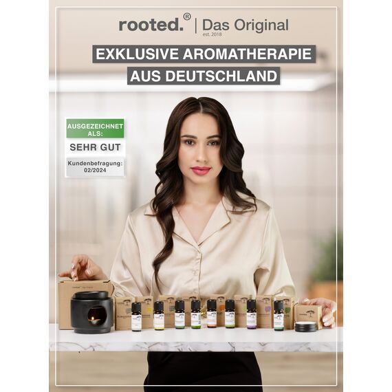 rooted.® BIO Orangenöl 10ml [100% NATURREIN] - Echte Orange - Citrus sinensis - Ätherisches Öl für Aromatherapie, Duftlampe, Diffusoren, Raumduft, Duftkerzen und -Seifen