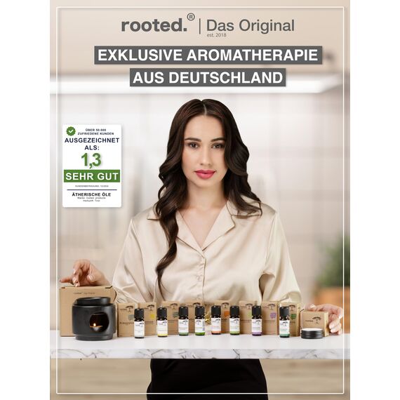 rooted.® BIO Teebaumöl [100% NATURREIN] – Ätherisches Öl für Hautpflege, Naturkosmetik & Duftlampen – Tea Tree Oil zur Aromatherapie, gegen Pickel & unreine Haut