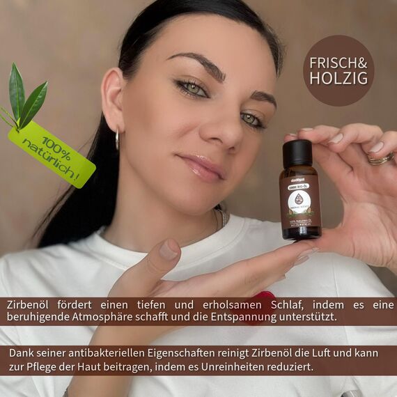DasXgut - BIO Zirbenöl 30 ml [100% NATURREIN] - Echtes Zirben Öl Ätherisches Öl für Diffusor E5004121 BG-BIO-02
