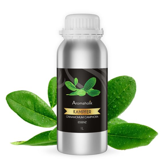 Premium reines natürliches Kampferöl – 100 % pures ätherisches Öl, BIO, organisch – zur Herstellung ätherischer Öle, Kerzen, Seifen, DIY – Camphor Essence 1L, Aromaholik