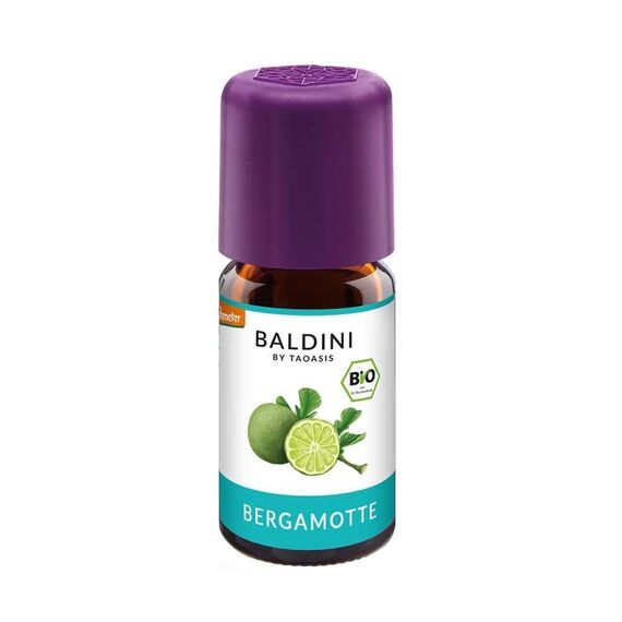 Baldini Bergamotteöl Bio-Essenz – 5 ml | 100% naturreines ätherisches Öl (Citrus bergamia) | Bio-Demeter • Lebensmittel-qualität • Zitrus-Frische