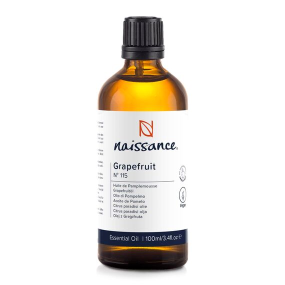 Naissance Grapefruit Ätherisches Öl (Nr. 115) - 100ml - 100% Naturreines Grapefruitöl für Naturkosmetik, Massage, Aromatherapie, Duftlampe - Duftöl für Aroma Diffuser