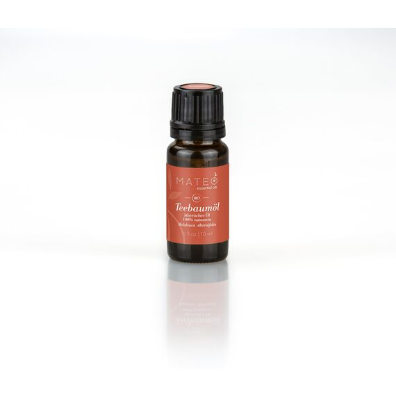 MateoEssentialsOils - 100% Reines und Natürlich Teebaumöl – therapeutische Qualität – Ideal für Aroma Diffuser - Teebaumöl für Aromatherapie, Insektenabwehr und Reinigend - 10 ml.