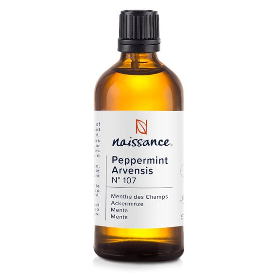 Naissance Minzöl (Nr. 107) - 100ml - Mentha Arvensis - 100% Reines Ackerminze Ätherisches Öl - Minzöl für Naturkosmetik, Aromatherapie, Duftlampe - Duftöl für Aroma Diffuser