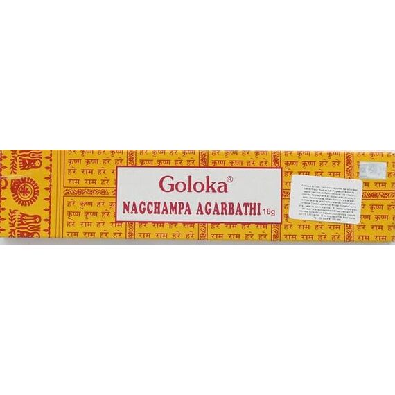 Goloka Nag Champa Räucherstäbchen, 16 Grms x 12 Schachteln , 12 Stück (1er Pack)