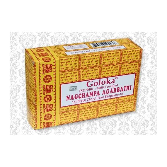 Goloka Nag Champa Räucherstäbchen, 16 Grms x 12 Schachteln , 12 Stück (1er Pack)