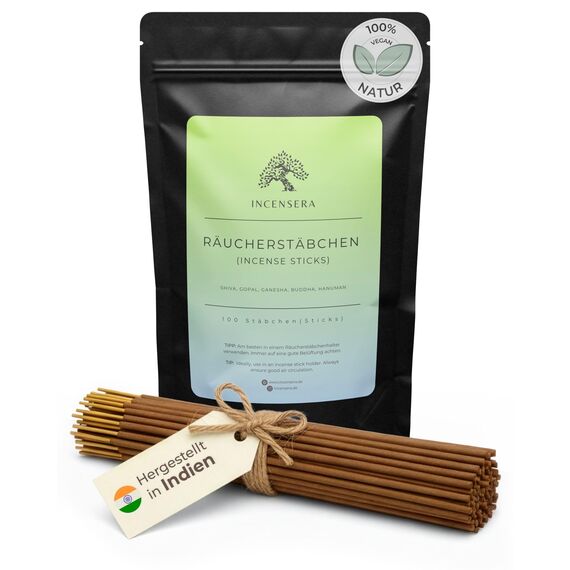 Räucherstäbchen Set – 100 Incense Sticks (5x20) – Little Han, Little GOP, Little Gan, Little Shi & Little Bud – Perfekt für Meditation, Yoga, Chakren, Rauhnächte – Weihrauch Stäbchen zur Entspannung