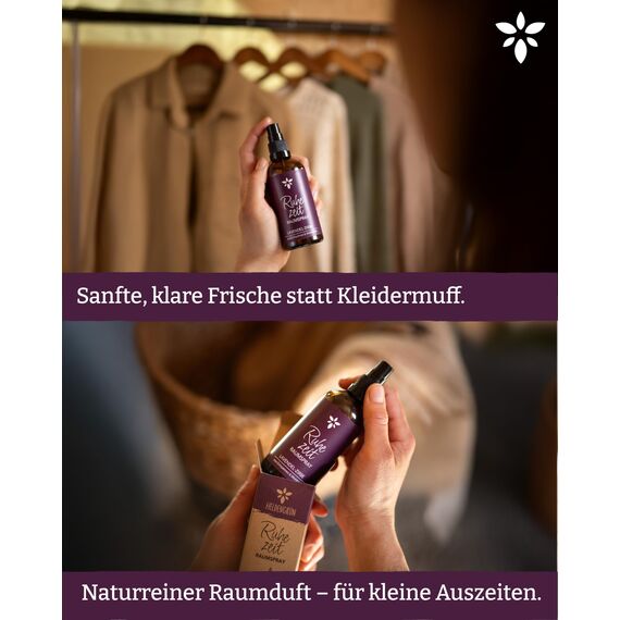 Heldengrün® Kissenspray zum Einschlafen "Ruhezeit" [ECHTE BIO-ÖLE] Dermatologisch getestet - Kopfkissenspray mit Bio-Lavendel & Zirbe - Schlafwohl Kissenpray