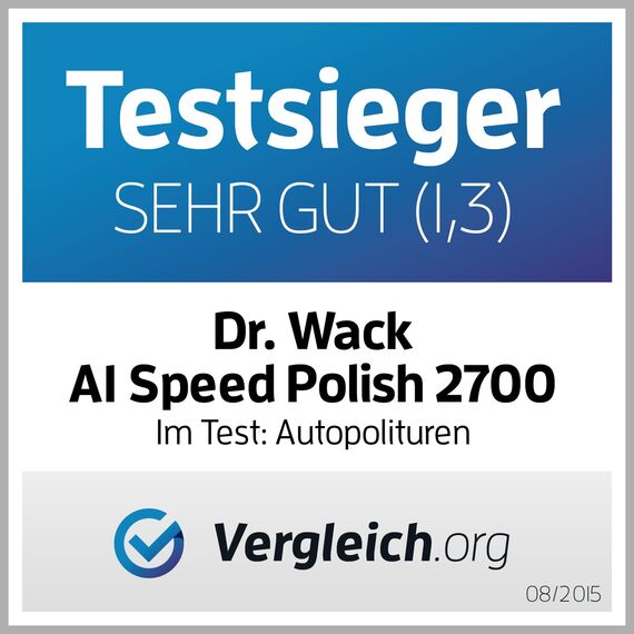 Dr. Wack – A1 Speed Polish 250 ml inkl. Spezial-Schwamm I Premium Auto-Politur mit Carnauba-Wachs I Langanhaltender Schutz & Glanz I Für alle Lacke geeignet I Hochwertige Autopflege – Made in Germany