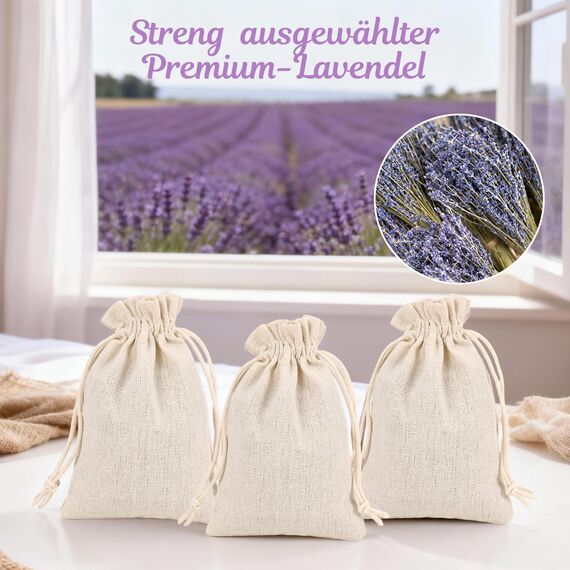 Zanfqvo Lavendelsäckchen mit Zedernholz & Minze, 3-IN-1 Natürliche | Mottenfalle Mottenschutz für Kleiderschrank mit Lavendel zum Schlafen und Entspannen, für Schrank, Auto und Raum