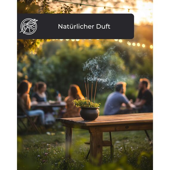 Räucherstäbchen – 100er Duftstäbchen Set (Zitronengras, Minze, Geranie, Nelke, Zimt) – natürlicher Sommerduft – ideal für Meditation, Yoga & Entspannung – aromatischer Duftmix