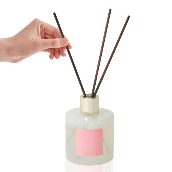 COCORRÍNA Raumduft Reed Diffuser mit 8 Duftstäbchen 200ml- Litchi Sprudel, Natürlich, Langanhaltend, Home Duft ätherisches Öl Reed Diffusor für Badezimmer Regal Dekoration