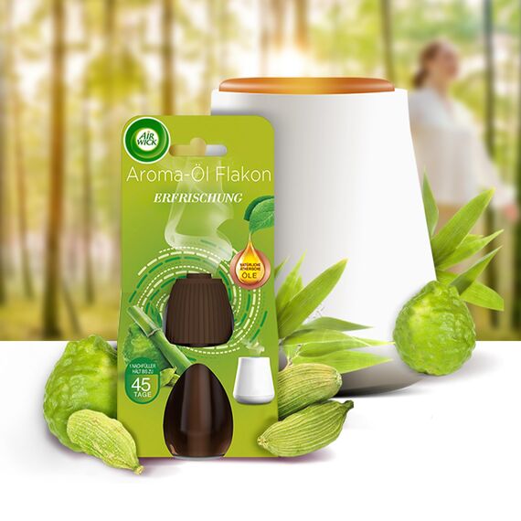 Air Wick Aroma-Öl Flakon – Duftöl Nachfüller für den Air Wick Diffuser – Duft: Erfrischung – 1 x 20 ml ätherisches Öl