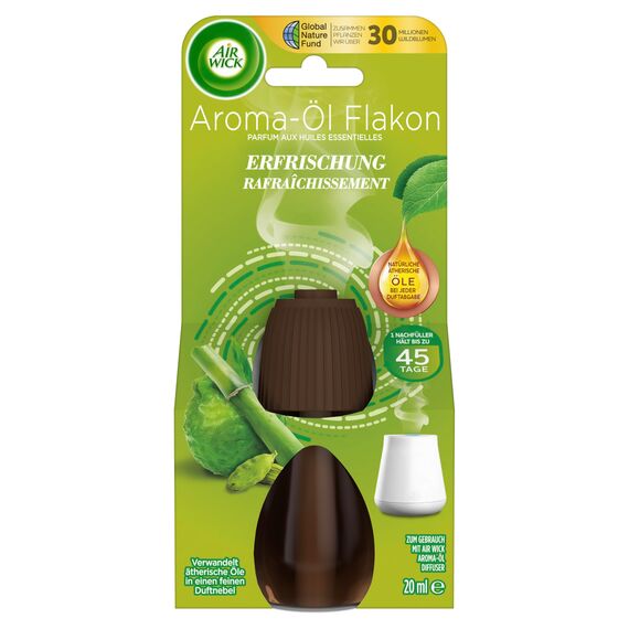 Air Wick Aroma-Öl Flakon – Duftöl Nachfüller für den Air Wick Diffuser – Duft: Erfrischung – 1 x 20 ml ätherisches Öl