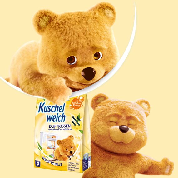 Kuschelweich Duftkissen für den Kleiderschrank - 3er Pack Schrankduft-Kissen - Frische für bis zu 6 Wochen - Wilde Vanille