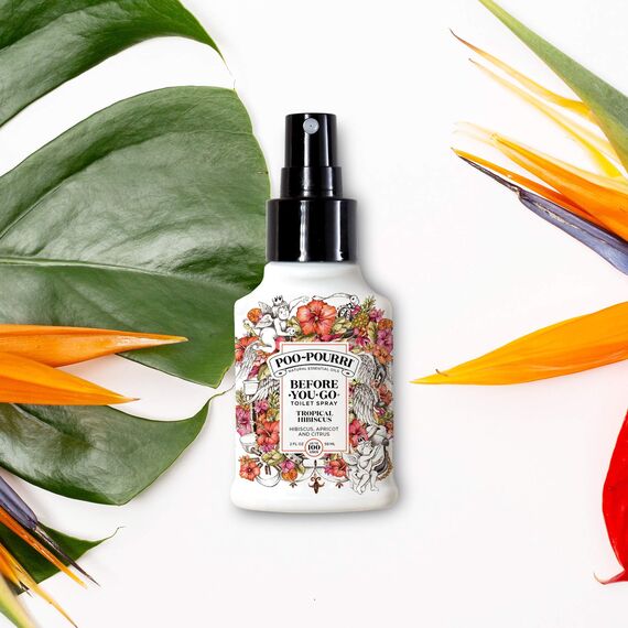 Poo-Pourri Pourri der"before-you-go" WC Duft 59ml | Das einzige 100% natürliche Toilettenspray aus ätherischen Ölen | Tropical Hibiscus, 12.62, 59ml (1er Pack)