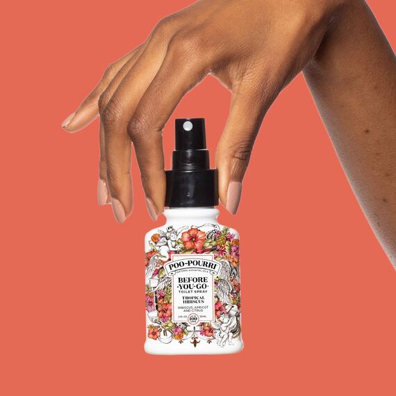 Poo-Pourri Pourri der"before-you-go" WC Duft 59ml | Das einzige 100% natürliche Toilettenspray aus ätherischen Ölen | Tropical Hibiscus, 12.62, 59ml (1er Pack)