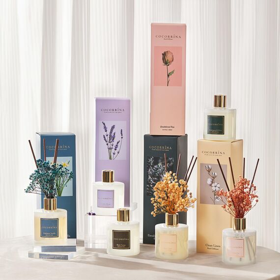 COCORRÍNA Raumduft 200ml mit 8 Duftstäbchen, Ocean Breeze, Natürliche ätherische Öle für einen Langanhaltenden, erfrischenden Duft, Home Duft für Wohnzimmer, Schlafzimmer, Badezimmer Dekoration