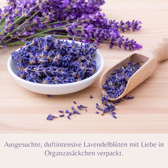 Lavendelsäckchen Lavendel Duftsäckchen 22x Mottenschutz im Kleiderschrank Schlafzimmer - Lavendelsäckchen zum Schlafen und Entspannen mit Lavendelduft – Lavendelblüten von Quertee