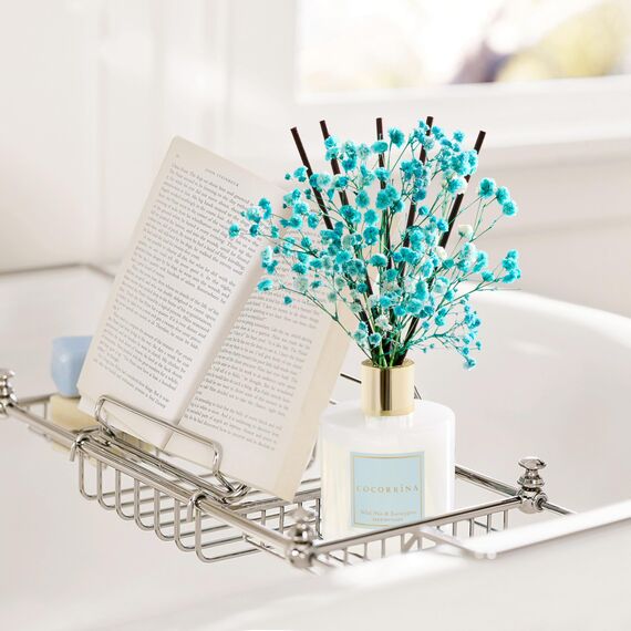 COCORRÍNA Raumduft Reed Diffuser mit 8 Duftstäbchen 200ml, Wild Mint & Eucalyptus, Natürlich, Langanhaltend, Home Duft ätherisches Öl Reed Diffusor für Badezimmer Regal Dekoration