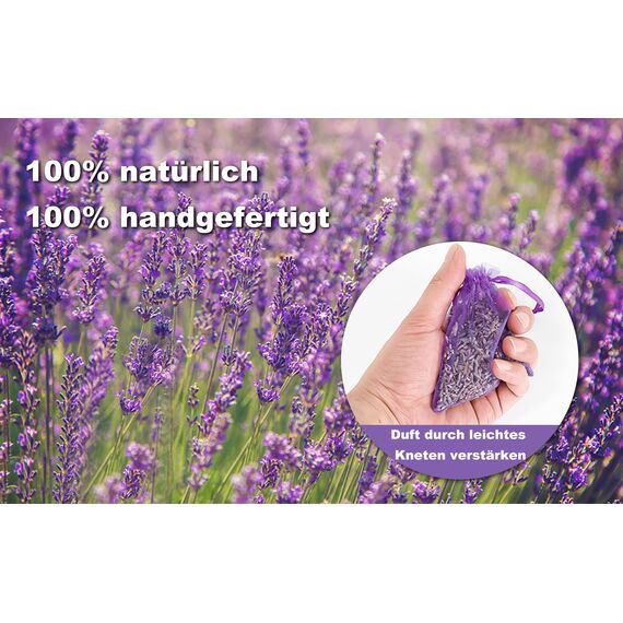 20x Lavendelsäckchen zum Schlafen und Entspannen,Glanxy duftendem Getrockneter Lavendel Lavendelblüten getrocknet Duft Beutel als Duftsackchen, Schrankduft, Mottenschutz gegen Motten im Kleiderschrank
