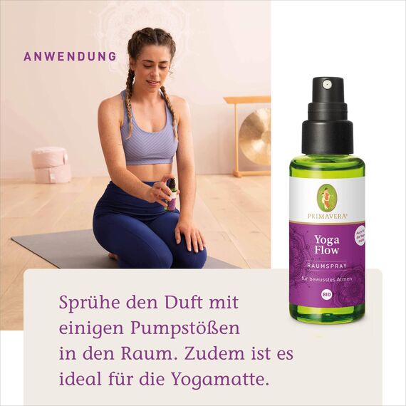 PRIMAVERA Raumspray Yoga Flow bio 50 ml - Myrte, Grapefruit und Sandelholz - Aromadiffuser, Aromatherapie - befreiend - vegan