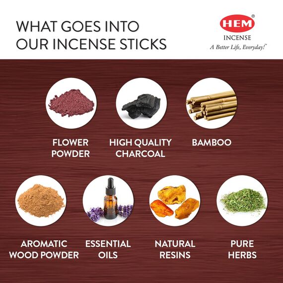 Incense Sandalwood, 120 Sticks in a Six Pack. HEM Brand, Hand Rolled in India. by Hem Incense