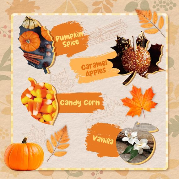 SALKING Herbst Duftwachs Wax Melts für Duftlampe, 100% Sojawachs Raumduft Duftkerze, Wax Melts für Kerzen Wärmer, Kürbisgewürz und Zimt Düfte Geschenk Set für Halloween, Weihnachten, 8 Düfte