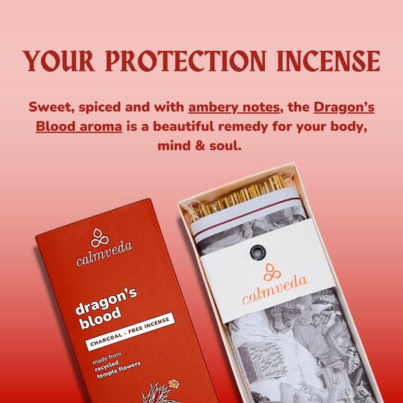 Drachenblut Räucherstäbchen Set Dragon Blood – (80 weihrauch Bio) | Drachenblut räucher mit Süße, würzige und ambrierte Noten | räucherwerk Drachenblut zur Reinigung von schlechter Energie