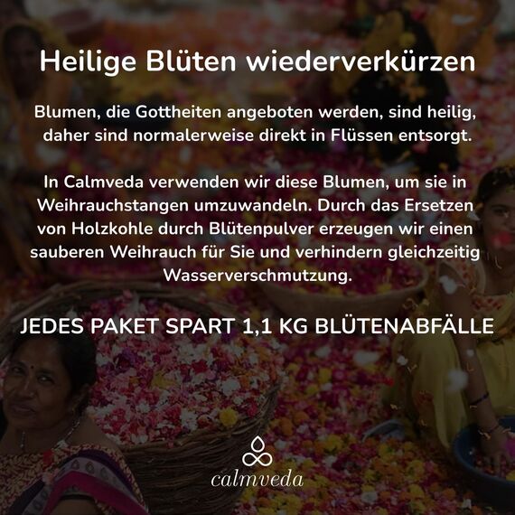 Spirituelle Indien Tempel räucherstäbchen geschenkset – 80 kohlefreie räucherwerk,hergestellt aus Upcycled-Blumen | Inspiriert vom Siddhivinayak-Tempel (Mumbai) |Spiritueller Weihrauch für mehr Ruhe