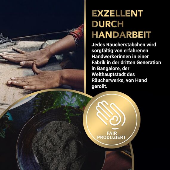 Fumino Räucherstäbchen Set Kamin & Frost – Handgefertigte Masala Agarbatti für Entspannung, Meditation & Duft – 6 Boxen, 84 Stäbchen