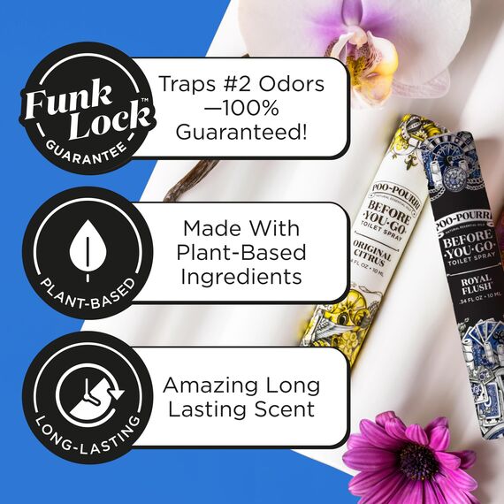 Poo-Pourri Before-You-Go Toilettenspray, Royal Flush, Reisegröße 10 ml, Eukalyptus und grüne Minze