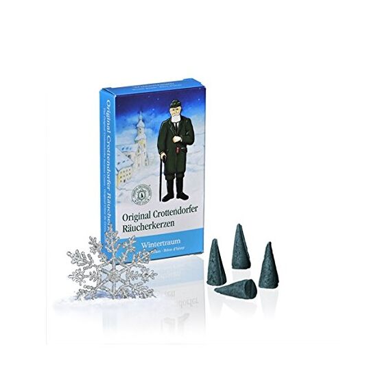 Crottendorfer Räucherkerzen - Räucherkerzen/Duftkerze - Wintertraum - 24 Stück, Größe M - Made in Germany