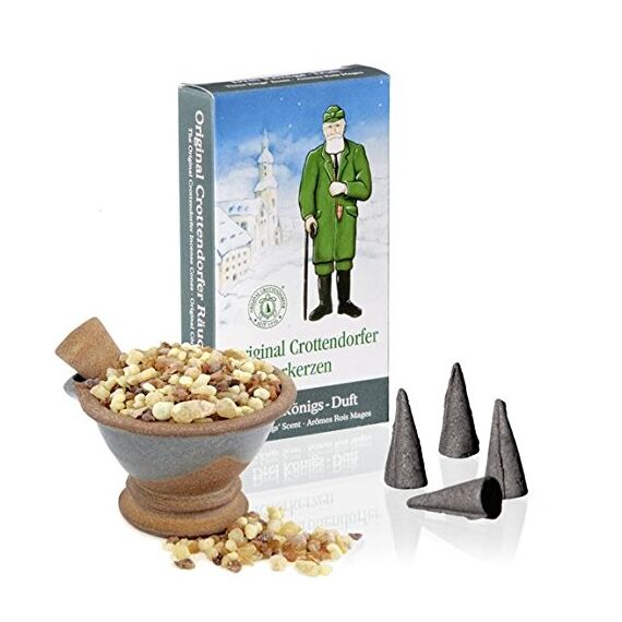 Crottendorfer Räucherkerzen Original - Drei Königs-Duft, 24 Stück, M Größe - Feinster Duft zur Weihnachtszeit - Handverlesen mit natürlichen Inhaltsstoffen gefertigt - Made in Germany
