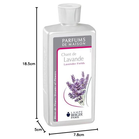 Maison Berger – Nachfüllung Blühender Lavendel 500 ml für Lampe Berger – 2-in-1 geruchsneutralisierendes Raumduft-Öl – Lavendel, Eukalyptus