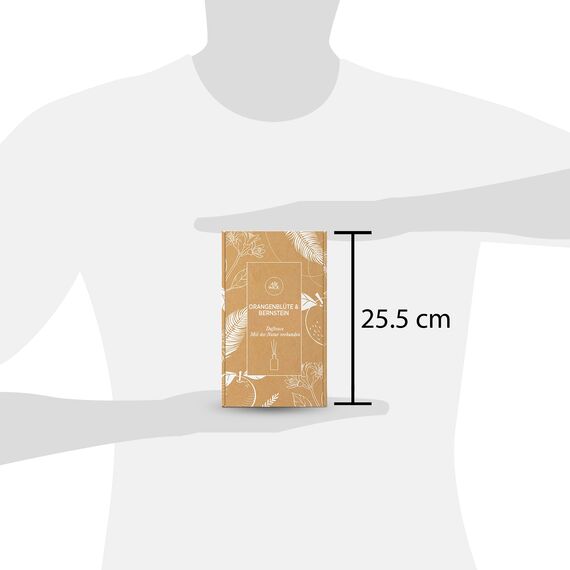 Air Wick Duftvase – Duft: Orangenblüte und Bernstein – Mit natürlichen ätherischen Ölen – 1 x 200 ml Raumduft mit Stäbchen