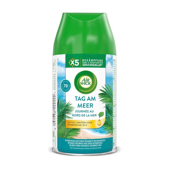 Air Wick Freshmatic Max – Nachfüller Set – Automatisches Raumspray – Raumduft Tag am Meer – 6 x 250 ml Nachfüller