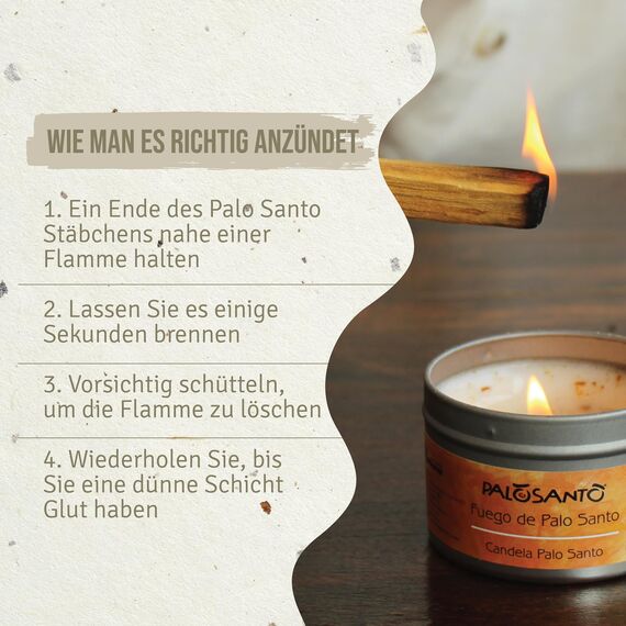 PALOSANTO - Palo Santo Räucherholz Popular Ayabaca aus Peru - 8 Holzstäbe 10cm - Natürliche Räucherstäbchen für Stressabbau und Meditation - Palo Santo Holz Wild Geerntet & Nachhaltig Gewonnen