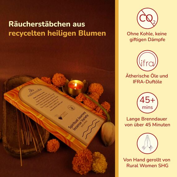 Spiritueller weihrauch Räucherstäbchen Bio qualität - (90 gm weirauch), :Weihrauch und Myrrhe, Weißer Salbei, Palo Santo, Drachenblut, Tempel räucherwerk weihrauch zum räuchern