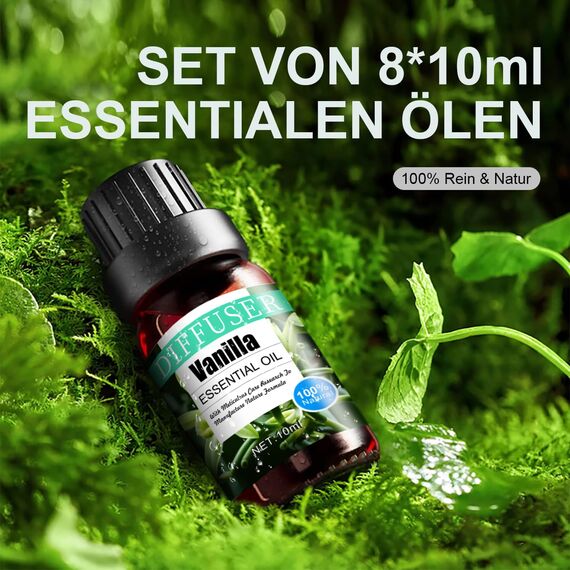 PureMist Aroma Diffuser 500ml für Ätherische Öle: Ultraschall Luftbefeuchter Schlafzimmer mit Fernbedienung - Lufterfrischer mit 14-farbigem LED & 4 Timer